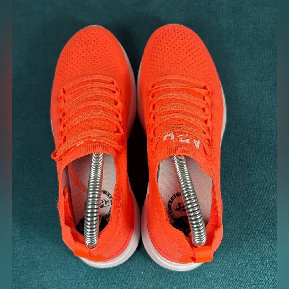 APL TechLoom Breeze W Neon Orange Knit Running Shoes Women’s 6.5 NWOT